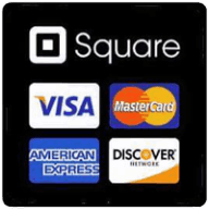 Accepted payments: Square, Visa, Mastercard, American Express, Discover